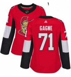 Womens Adidas Ottawa Senators 71 Gabriel Gagne Authentic Red Home NHL Jersey Womens Adidas Ottawa Senators 71 Gabriel Gagne Authentic Red Home NHL Jersey
