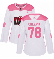 Womens Adidas Ottawa Senators 78 Filip Chlapik Authentic WhitePink Fashion NHL Jersey Womens Adidas Ottawa Senators 78 Filip Chlapik Authentic WhitePink Fashion NHL Jersey