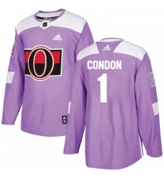 Youth Adidas Ottawa Senators 1 Mike Condon Authentic Purple Fights Cancer Practice NHL Jersey Youth Adidas Ottawa Senators 1 Mike Condon Authentic Purple Fights Cancer Practice NHL Jersey
