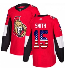 Youth Adidas Ottawa Senators 15 Zack Smith Authentic Red USA Flag Fashion NHL Jersey Youth Adidas Ottawa Senators 15 Zack Smith Authentic Red USA Flag Fashion NHL Jersey