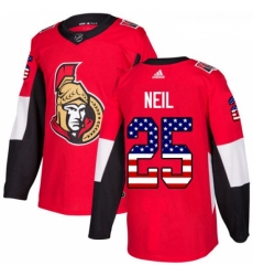 Youth Adidas Ottawa Senators 25 Chris Neil Authentic Red USA Flag Fashion NHL Jersey Youth Adidas Ottawa Senators 25 Chris Neil Authentic Red USA Flag Fashion NHL Jersey