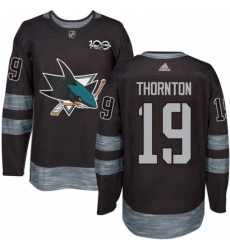 Mens Adidas San Jose Sharks 19 Joe Thornton Premier Black 1917 2017 100th Anniversary NHL Jersey Mens Adidas San Jose Sharks 19 Joe Thornton Premier Black 1917 2017 100th Anniversary NHL Jersey