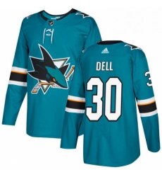 Mens Adidas San Jose Sharks 30 Aaron Dell Authentic Teal Green Home NHL Jersey Mens Adidas San Jose Sharks 30 Aaron Dell Authentic Teal Green Home NHL Jersey
