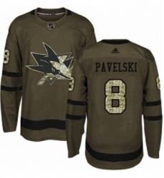 Mens Adidas San Jose Sharks 8 Joe Pavelski Authentic Green Salute to Service NHL Jersey Mens Adidas San Jose Sharks 8 Joe Pavelski Authentic Green Salute to Service NHL Jersey