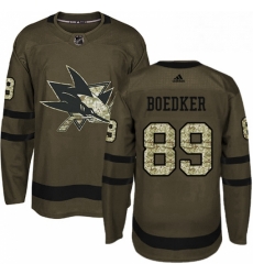 Mens Adidas San Jose Sharks 89 Mikkel Boedker Authentic Green Salute to Service NHL Jersey Mens Adidas San Jose Sharks 89 Mikkel Boedker Authentic Green Salute to Service NHL Jersey