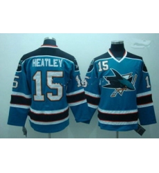 San Jose Sharks 15 Dany Heatley blue jerseys 20TH San Jose Sharks 15 Dany Heatley blue jerseys 20TH
