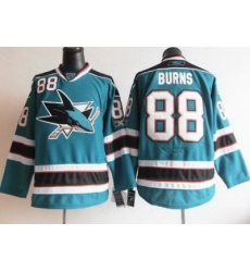 San Jose Sharks 88 Burns Blue NHL Jerseys San Jose Sharks 88 Burns Blue NHL Jerseys