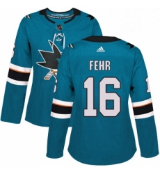 Womens Adidas San Jose Sharks 16 Eric Fehr Authentic Teal Green Home NHL Jersey Womens Adidas San Jose Sharks 16 Eric Fehr Authentic Teal Green Home NHL Jersey