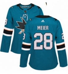 Womens Adidas San Jose Sharks 28 Timo Meier Premier Teal Green Home NHL Jersey Womens Adidas San Jose Sharks 28 Timo Meier Premier Teal Green Home NHL Jersey