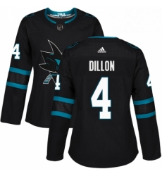 Womens Adidas San Jose Sharks 4 Brenden Dillon Premier Black Alternate NHL Jersey Womens Adidas San Jose Sharks 4 Brenden Dillon Premier Black Alternate NHL Jersey