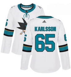 Womens Adidas San Jose Sharks 65 Erik Karlsson Authentic White Away NHL Jersey Womens Adidas San Jose Sharks 65 Erik Karlsson Authentic White Away NHL Jersey
