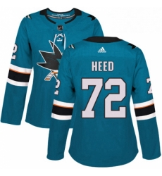 Womens Adidas San Jose Sharks 72 Tim Heed Authentic Teal Green Home NHL Jersey Womens Adidas San Jose Sharks 72 Tim Heed Authentic Teal Green Home NHL Jersey