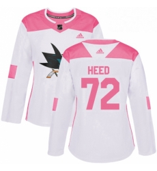 Womens Adidas San Jose Sharks 72 Tim Heed Authentic WhitePink Fashion NHL Jersey Womens Adidas San Jose Sharks 72 Tim Heed Authentic WhitePink Fashion NHL Jersey