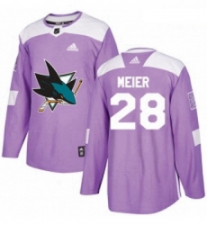 Youth Adidas San Jose Sharks 28 Timo Meier Authentic Purple Fights Cancer Practice NHL Jersey Youth Adidas San Jose Sharks 28 Timo Meier Authentic Purple Fights Cancer Practice NHL Jersey