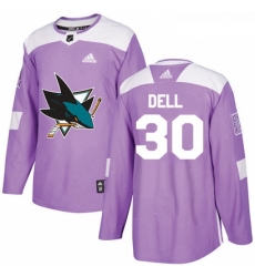 Youth Adidas San Jose Sharks 30 Aaron Dell Authentic Purple Fights Cancer Practice NHL Jersey Youth Adidas San Jose Sharks 30 Aaron Dell Authentic Purple Fights Cancer Practice NHL Jersey