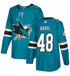 Youth Adidas San Jose Sharks 48 Tomas Hertl Authentic Teal Green Home NHL Jersey Youth Adidas San Jose Sharks 48 Tomas Hertl Authentic Teal Green Home NHL Jersey