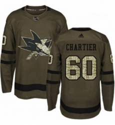Youth Adidas San Jose Sharks 60 Rourke Chartier Authentic Green Salute to Service NHL Jersey Youth Adidas San Jose Sharks 60 Rourke Chartier Authentic Green Salute to Service NHL Jersey
