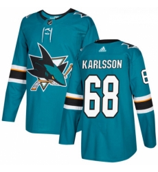 Youth Adidas San Jose Sharks 68 Melker Karlsson Authentic Teal Green Home NHL Jersey Youth Adidas San Jose Sharks 68 Melker Karlsson Authentic Teal Green Home NHL Jersey