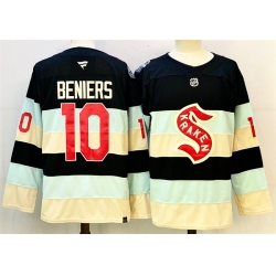 Men Seattle Kraken 10 Matty Beniers Deep Sea Blue Winter Classic Stitched Hockey Jersey