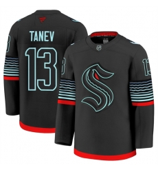 Men Seattle Kraken 13 Brandon Tanev Black Alternate Stitched Hockey Jersey