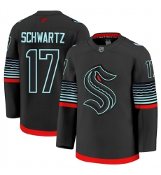 Men Seattle Kraken 17 Jaden Schwartz Black Alternate Stitched Hockey Jersey
