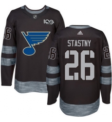 Blues #26 Paul Stastny Black 1917 2017 100th Anniversary Stitched NHL Jersey Blues #26 Paul Stastny Black 1917 2017 100th Anniversary Stitched NHL Jersey