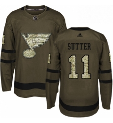 Mens Adidas St Louis Blues 11 Brian Sutter Authentic Green Salute to Service NHL Jersey Mens Adidas St Louis Blues 11 Brian Sutter Authentic Green Salute to Service NHL Jersey