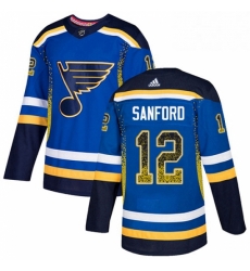 Mens Adidas St Louis Blues 12 Zach Sanford Authentic Blue Drift Fashion NHL Jersey Mens Adidas St Louis Blues 12 Zach Sanford Authentic Blue Drift Fashion NHL Jersey