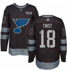 Mens Adidas St Louis Blues 18 Tony Twist Authentic Black 1917 2017 100th Anniversary NHL Jersey Mens Adidas St Louis Blues 18 Tony Twist Authentic Black 1917 2017 100th Anniversary NHL Jersey