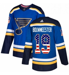 Mens Adidas St Louis Blues 19 Jay Bouwmeester Authentic Blue USA Flag Fashion NHL Jersey Mens Adidas St Louis Blues 19 Jay Bouwmeester Authentic Blue USA Flag Fashion NHL Jersey