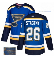 Mens Adidas St Louis Blues 26 Paul Stastny Authentic Royal Blue Fashion Gold NHL Jersey Mens Adidas St Louis Blues 26 Paul Stastny Authentic Royal Blue Fashion Gold NHL Jersey