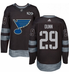 Mens Adidas St Louis Blues 29 Vince Dunn Authentic Black 1917 2017 100th Anniversary NHL Jersey Mens Adidas St Louis Blues 29 Vince Dunn Authentic Black 1917 2017 100th Anniversary NHL Jersey