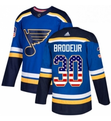 Mens Adidas St Louis Blues 30 Martin Brodeur Authentic Blue USA Flag Fashion NHL Jersey Mens Adidas St Louis Blues 30 Martin Brodeur Authentic Blue USA Flag Fashion NHL Jersey