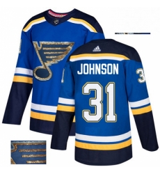 Mens Adidas St Louis Blues 31 Chad Johnson Authentic Royal Blue Fashion Gold NHL Jersey Mens Adidas St Louis Blues 31 Chad Johnson Authentic Royal Blue Fashion Gold NHL Jersey