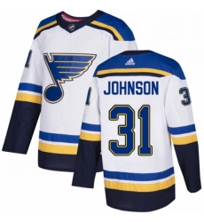 Mens Adidas St Louis Blues 31 Chad Johnson Authentic White Away NHL Jersey Mens Adidas St Louis Blues 31 Chad Johnson Authentic White Away NHL Jersey