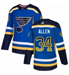 Mens Adidas St Louis Blues 34 Jake Allen Authentic Blue Drift Fashion NHL Jersey Mens Adidas St Louis Blues 34 Jake Allen Authentic Blue Drift Fashion NHL Jersey