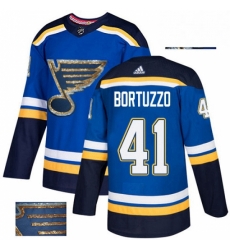 Mens Adidas St Louis Blues 41 Robert Bortuzzo Authentic Royal Blue Fashion Gold NHL Jersey Mens Adidas St Louis Blues 41 Robert Bortuzzo Authentic Royal Blue Fashion Gold NHL Jersey