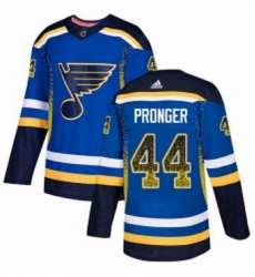 Mens Adidas St Louis Blues 44 Chris Pronger Authentic Blue Drift Fashion NHL Jersey Mens Adidas St Louis Blues 44 Chris Pronger Authentic Blue Drift Fashion NHL Jersey