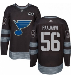 Mens Adidas St Louis Blues 56 Magnus Paajarvi Authentic Black 1917 2017 100th Anniversary NHL Jersey Mens Adidas St Louis Blues 56 Magnus Paajarvi Authentic Black 1917 2017 100th Anniversary NHL Jersey