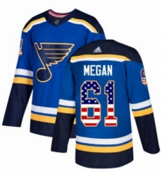 Mens Adidas St Louis Blues 61 Wade Megan Authentic Blue USA Flag Fashion NHL Jersey Mens Adidas St Louis Blues 61 Wade Megan Authentic Blue USA Flag Fashion NHL Jersey