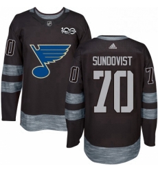Mens Adidas St Louis Blues 70 Oskar Sundqvist Authentic Black 1917 2017 100th Anniversary NHL Jersey Mens Adidas St Louis Blues 70 Oskar Sundqvist Authentic Black 1917 2017 100th Anniversary NHL Jersey