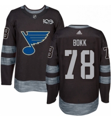 Mens Adidas St Louis Blues 78 Dominik Bokk Authentic Black 1917 2017 100th Anniversary NHL Jersey Mens Adidas St Louis Blues 78 Dominik Bokk Authentic Black 1917 2017 100th Anniversary NHL Jersey