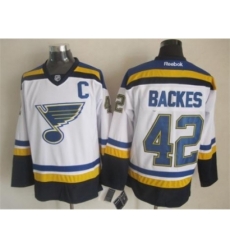 NHL St. Louis Blues #42 David Backes blue-white jerseys NHL St. Louis Blues #42 David Backes blue-white jerseys