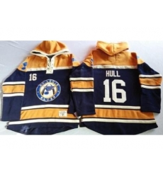 St. Louis Blues 16 Brett Hull Navy Blue Gold Sawyer Hooded Sweatshirt Stitched Jersey St. Louis Blues 16 Brett Hull Navy Blue Gold Sawyer Hooded Sweatshirt Stitched Jersey