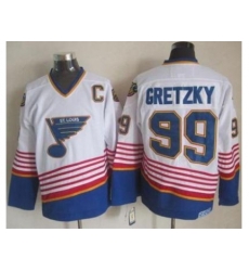 St. Louis Blues #99 Wayne Gretzky White CCM Throwback Stitched NHL Jersey St. Louis Blues #99 Wayne Gretzky White CCM Throwback Stitched NHL Jersey