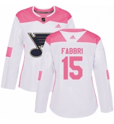 Womens Adidas St Louis Blues 15 Robby Fabbri Authentic WhitePink Fashion NHL Jersey Womens Adidas St Louis Blues 15 Robby Fabbri Authentic WhitePink Fashion NHL Jersey