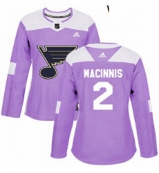 Womens Adidas St Louis Blues 2 Al Macinnis Authentic Purple Fights Cancer Practice NHL Jersey Womens Adidas St Louis Blues 2 Al Macinnis Authentic Purple Fights Cancer Practice NHL Jersey