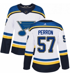 Womens Adidas St Louis Blues 57 David Perron Authentic White Away NHL Jersey Womens Adidas St Louis Blues 57 David Perron Authentic White Away NHL Jersey