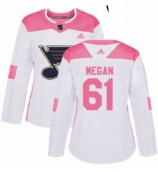 Womens Adidas St Louis Blues 61 Wade Megan Authentic WhitePink Fashion NHL Jersey Womens Adidas St Louis Blues 61 Wade Megan Authentic WhitePink Fashion NHL Jersey