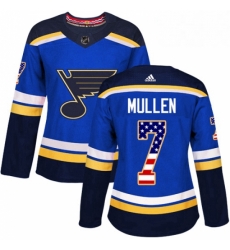 Womens Adidas St Louis Blues 7 Joe Mullen Authentic Blue USA Flag Fashion NHL Jersey Womens Adidas St Louis Blues 7 Joe Mullen Authentic Blue USA Flag Fashion NHL Jersey